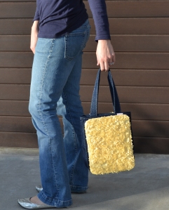 Tommie with Yellow Lily Panel - How to wear pastels this spring